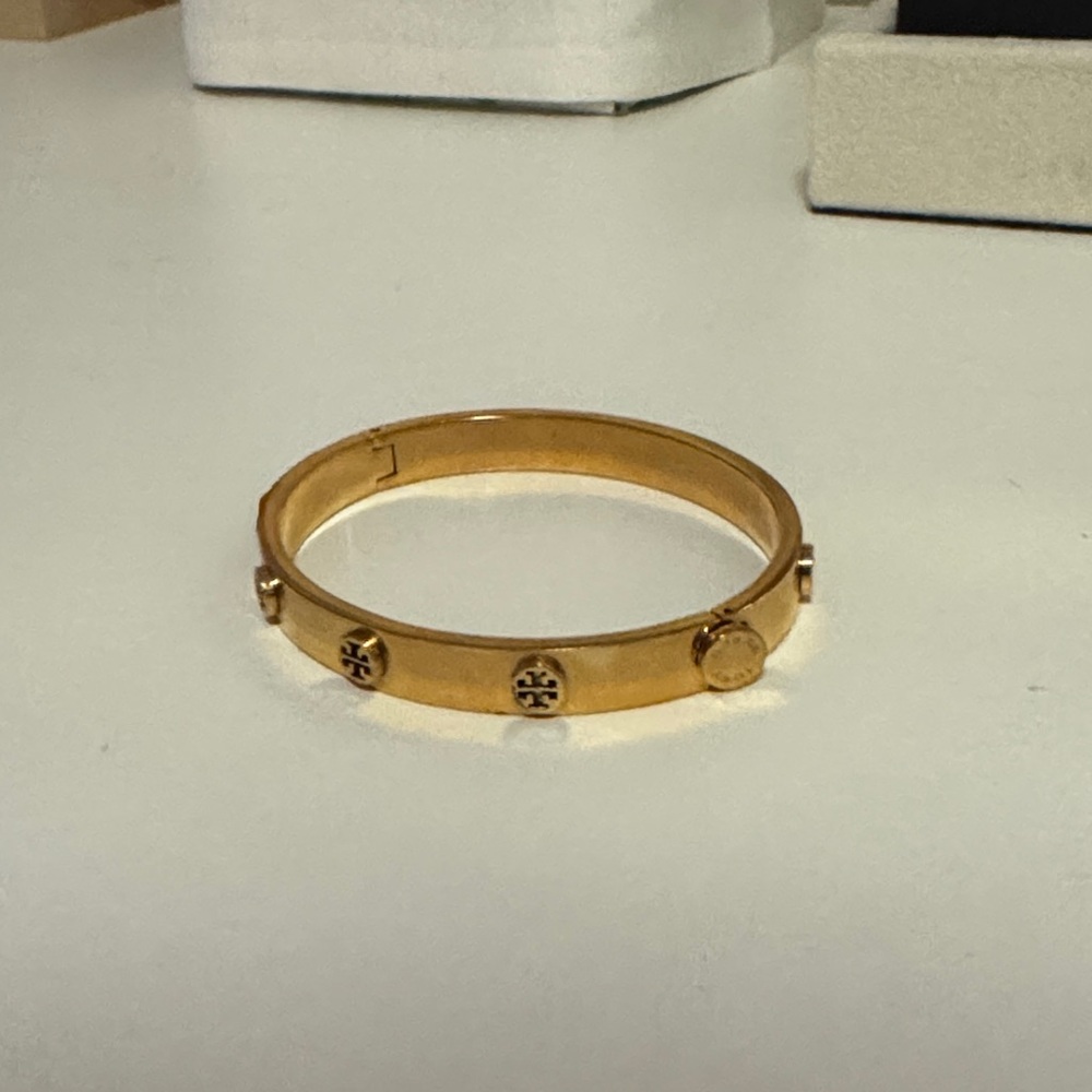 Tory Burch Gold Bracelet with Iconic Emblems